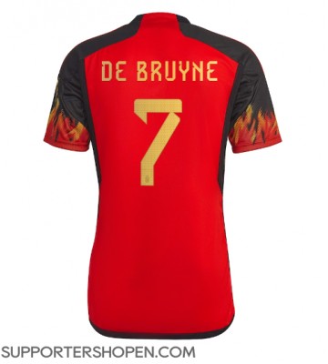 Belgien Kevin De Bruyne #7 Hemma Matchtröja VM 2022 Kortärmad
